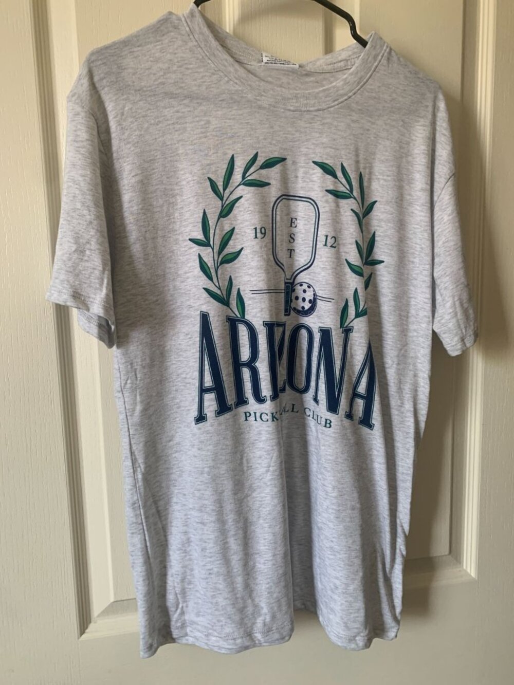 Where I'm From Arizona Pickleball Club Graphic Size Small Shirt Heather Gray